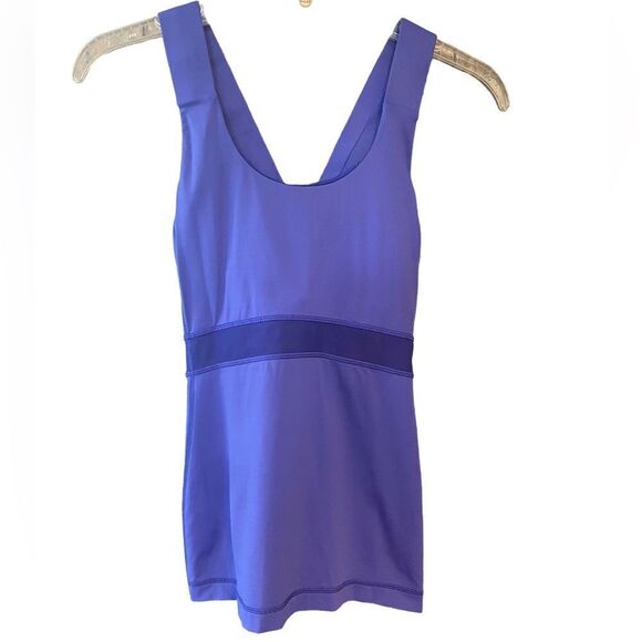 lululemon athletica Tops - LULULEMON Sz 8 Purple Push Ur Limits Tank Exercise Workout Casual Tank Top